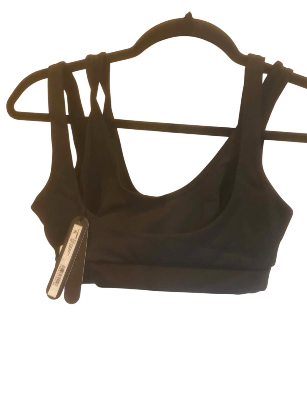 NWT Skims/Nike Double Strap Scoop Bra Size Small OBSIDIAN